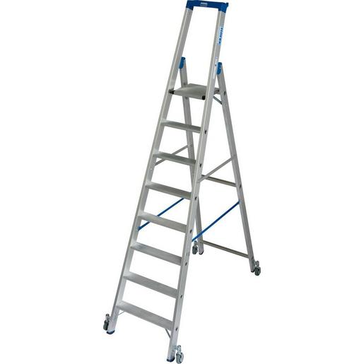 124654 STABILO Stufen-StehLeiter, fahrbar 8 Stu