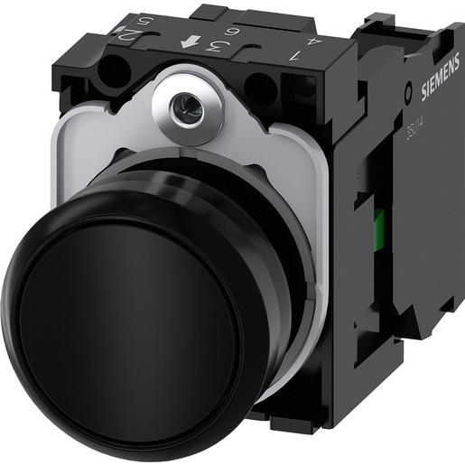 3SU1100-0AB10-1BA0 Drucktaster, 22mm, rund, Kunststoff, sch