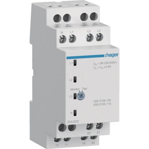 EUU200 Kontrollrelais Unterspg. VDE 1/3P+N 2W