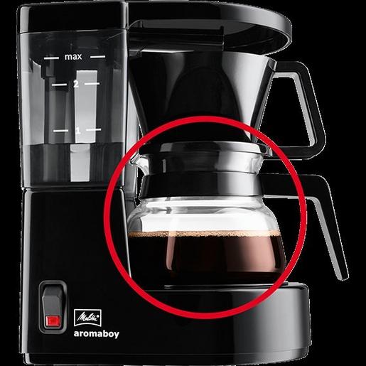 1015-02 Glaskanne Aromaboy schwarz/beige-braun