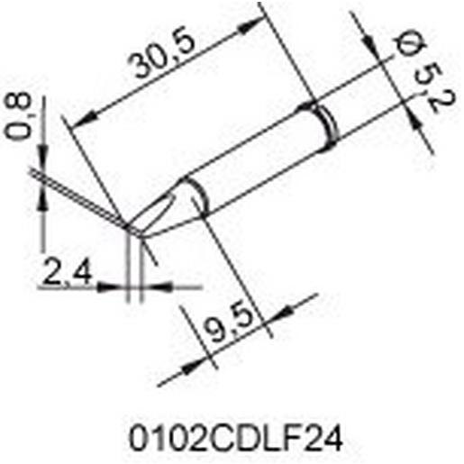 0102CDLF24/SB Lötspitze 102CDLF, 2,4 mm