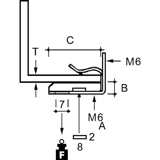 EH-38 E-KLIPS, Flanschkralle, t=3-8 mm, Form B