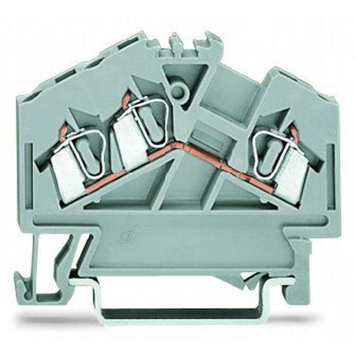 280-654 3-Leiter-Durchgangsklemme2,5 mm²mittig