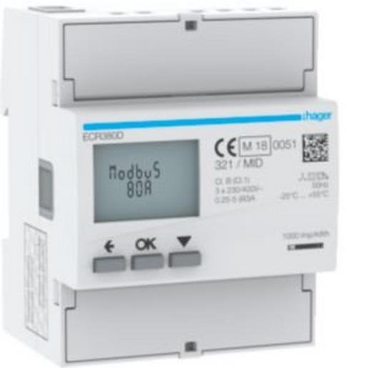 ECR380D Energiezähler 3ph,direkt 80A, MODBUS,MID