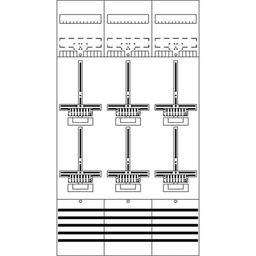 DF39P6 DF39P6 Zählerfeld 9RE 6Z vorverdrahtet m