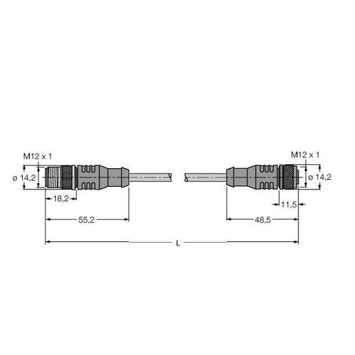 RSSW-RKSW451-10M PROFIBUS-Leitung, PUR-Kabelmantel