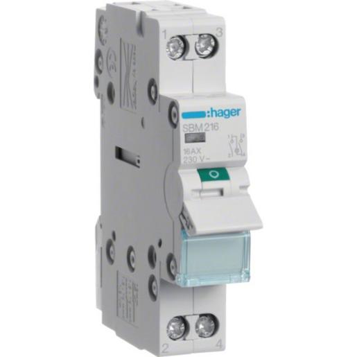SBM216 Ausschalter 16A 1S+N 250V AC Leuch. 1PLE