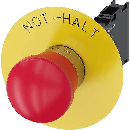 3SU1150-1HA20-3FH0 Not-Halt-Pilzdrucktaster, 22mm, rund, Me