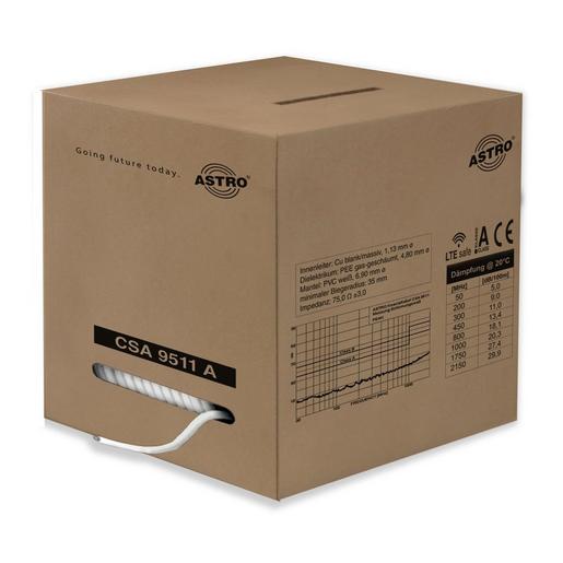 CSA9511A/250 Koaxialkabel, 3-fach geschirmt (2x AL-Fo