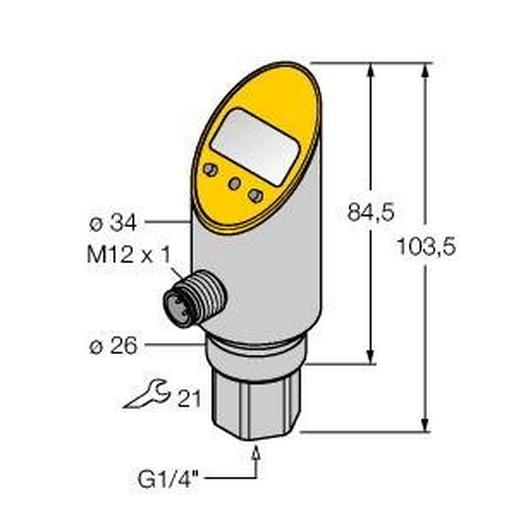 PS400R-301-LI2UPN8X-H1141 Drucksensor, mit Analogausgang und einem