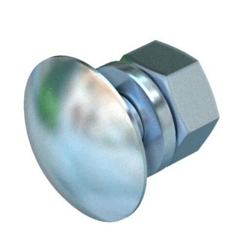 FRS 8x35 F Flachrundschraube mit Scheibe und Mutter