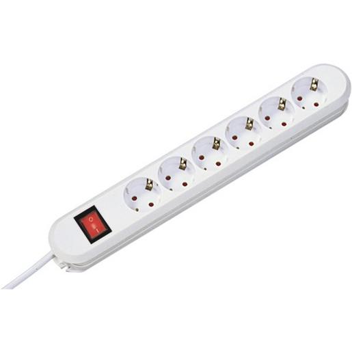 381.250K SMART 6xCEE7/3 ws 1xSchalter Strom 1,5m