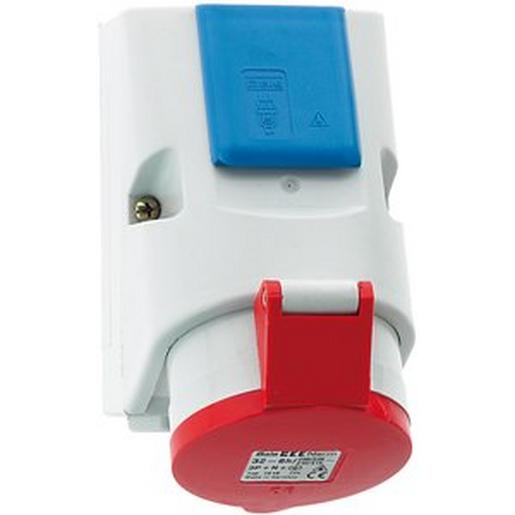 HCKWD16 Kombi-Wandsteckdose 16A 400V 5p 6h mit i