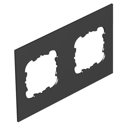 T12L P2S 9011 Abdeckplatte 2xEK für T12L 142x88mm Poly