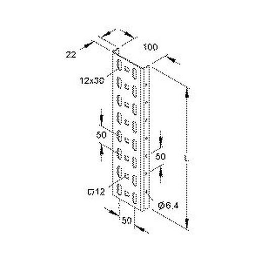 U 100/3000 F U-Profil, 100x22x3000 mm, Stahl, feuerve