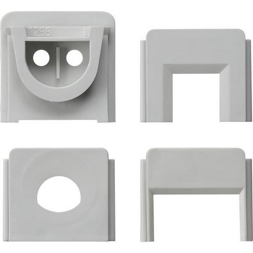 000730 Set Adapter Ltg.einf. WG AP Grau