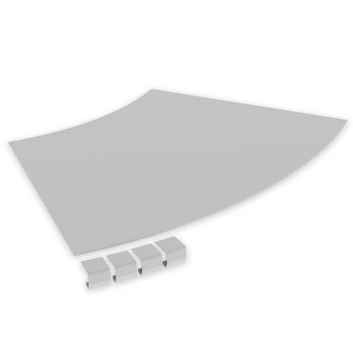 67515-04 Unex Abdeckung Bogen 45° 500 R600 aus U2