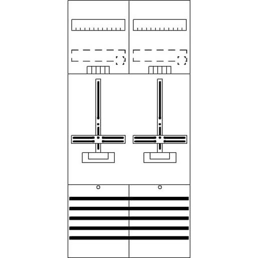 DF27C2 DF27C2 Zählerfeld 7RE 2Z vorverdrahtet m