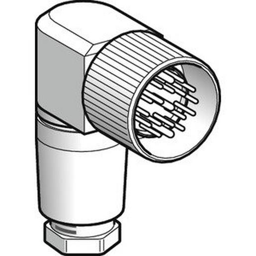 ( XZCC23MCM190S alt ) Stecker, abgewinkelt, M23, 19-polig, Kab