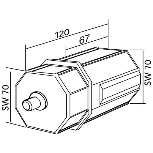 4031 Walzenkapsel, SW70, Einsteckl.67 mm