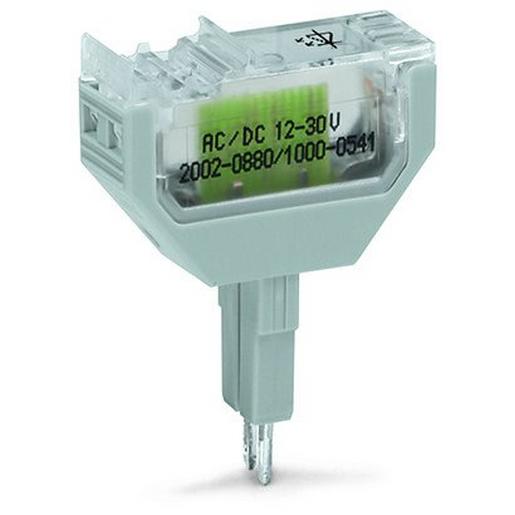 2002-880/1000-836 Bauelementestecker2-poligLED rotgrau