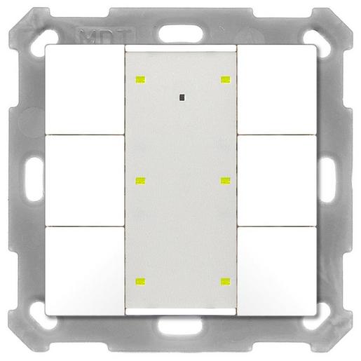 BE-TA55T6.G2 KNX Taster Plus TS 55 6-fach, Reinweiß g