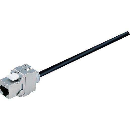 918.033 CAT6A RJ45 Patch-Leitung sw 3,0m Buchse