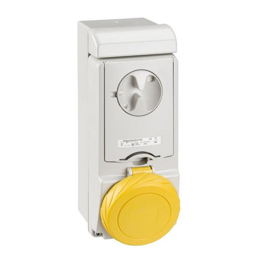 83191 Wandsteckdose verriegelt- 32A, 3p+N+E, 1