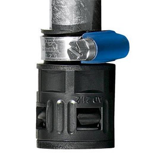 RQGST-M, AD28,5 Adapter von Rohr auf Wellschlauchh, schw