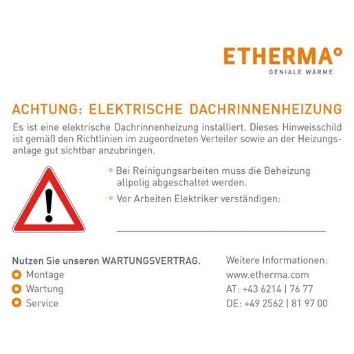 AKD Warnaufkleber "Achtung elektrische Dachr
