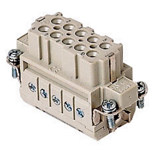 CDAF 10 Buchseneinsatz, Gr.49.16, 10P+PE, Silber