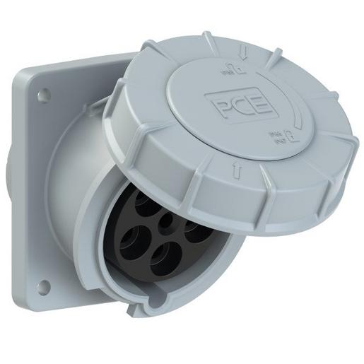 435-1 CEE-Anbausteckdose schräg (100x112) 63A