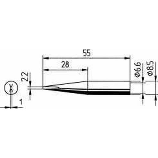0842CDLF/SB Lötspitze 842CDLF, 2,2 mm