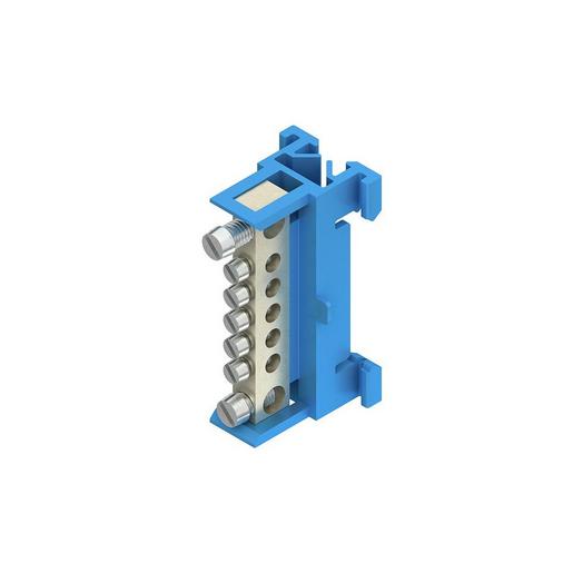 651N/7 Null- und Schutzleiterklemme, mit 7 Klem