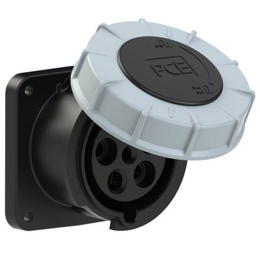 335-7 CEE-Anbausteckdose gerade (100x100) 63A