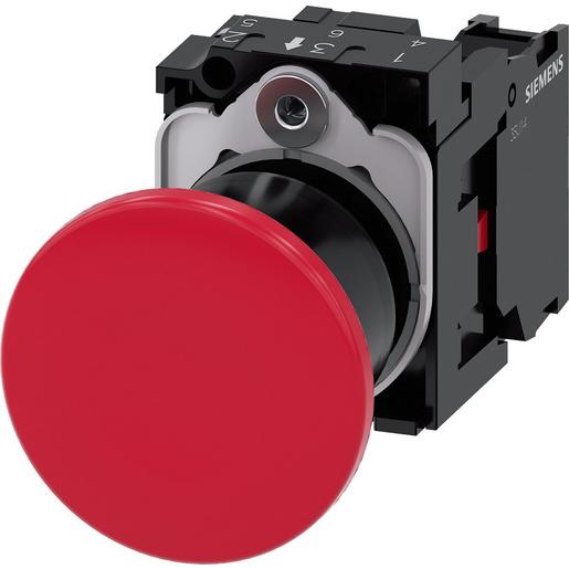 3SU1100-1BA20-1CA0 Pilzdrucktaster, 22mm, rund, Kunststoff,
