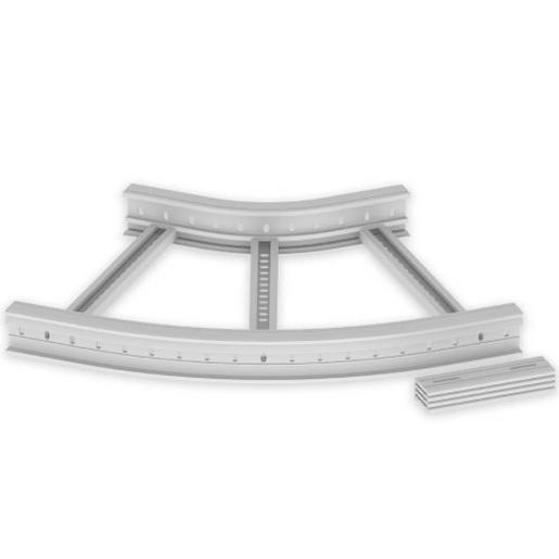 67616-04 Unex Flachbogen 45° 85x600 R300 aus U23X