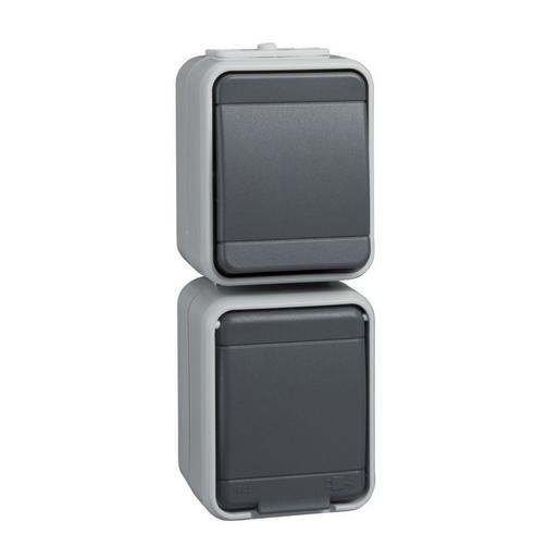 458629 Universalschalter/Steckdose senkrecht 10