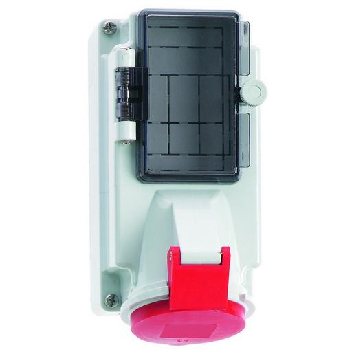 15059 Wanddose-Abgesi. 16A 5p 400V 6h, IP44