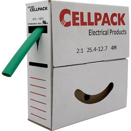 SB/25.4-12.7/GN/4m Warmschrumpfschlauch in Abrollboxen, dün