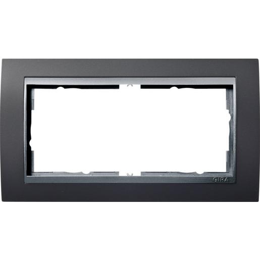 100281 Abdeckrahmen 2f o.M. Zwischenr. F Alu Gi