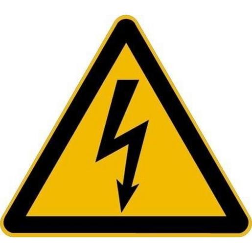 7401/64 Warnschild m. Blitz selbstkleb. Seitenlä