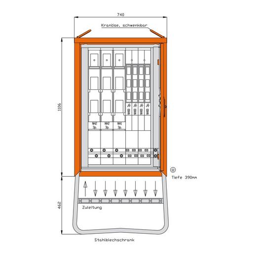 WGV0082 Gruppenverteilerschrank 277kVA mit einer
