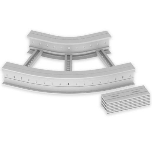 67536-04 Unex Flachbogen 45° 135x500 R300 aus U23