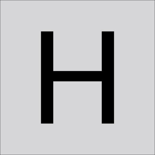 99221.003.H Folienziffer H 60 mm, Großbuchstabe H