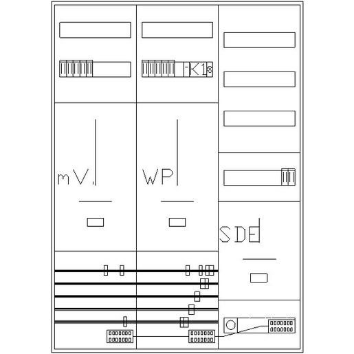 Z37E914N Komplett-Zählerplatz 3Pkt, EnviaM SAn 1