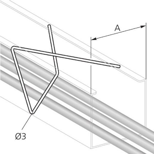 KRH100 Kabelrückhalter für Höhe 100 Draht verzi