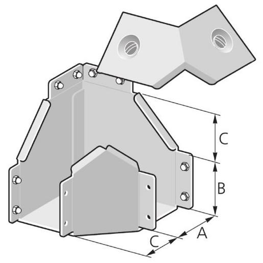 WWO 100/100 S Winkelwender oben. Stahl, verzinkt.