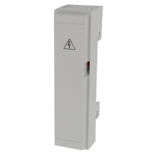 106096 Anschlußklemmenhaube grau incl. Schienen