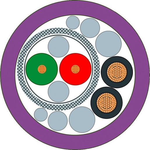 6XV1860-2R PB Hybrid Standard Cable GP, 2xCu 0,64mm